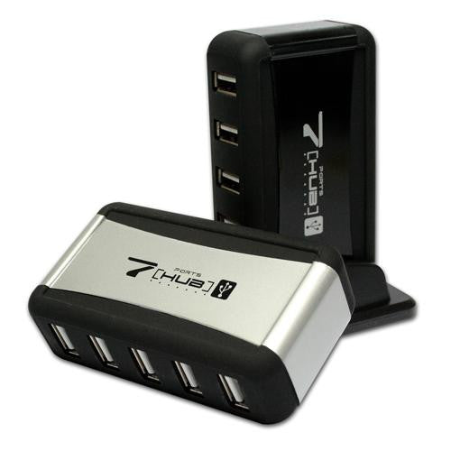 New Design 7 port usb hub 2.0 powered Splitter USB port HUB Plug and play AC WL0001