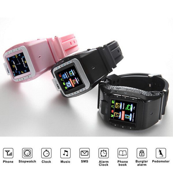 Drop Shipping N388 Unlocked Watch Cell Phone GSM 1.3MP Camera 1.4&quot; Touch Screen Digital Audio Bluetooth Wristwatch Support SIM TF Card