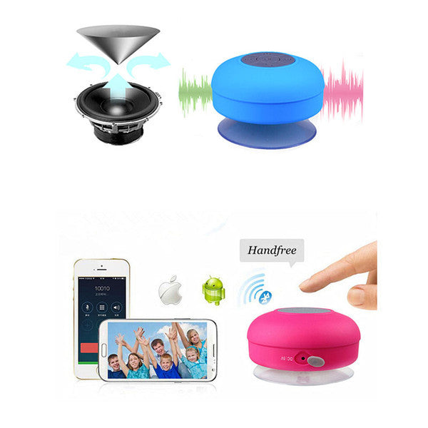 Portable Waterproof Wireless Bluetooth Speaker Shower Car Handsfree Receive Call mini Suction IPX4 speakers box player Mic Promotion