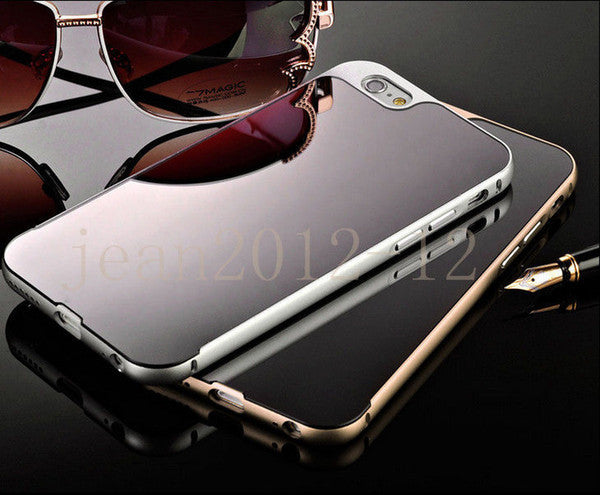 Aluminum Mental Mirror Hard Back Case Cover Skin For Apple iPhone 6 4.7&quot; /6 Plus 5.5&quot; Case Shockproof