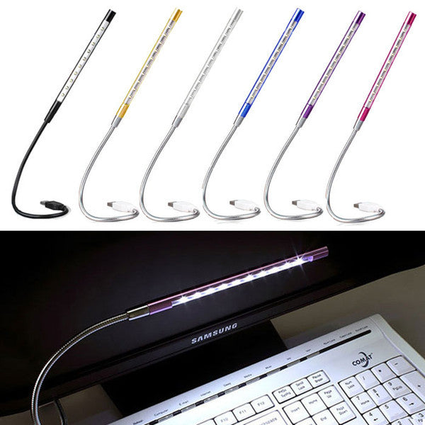 Hot Selling New Arrivals Flexible Usb 10 Led Reading Light Bright Pc Computer Laptop Notebook Lamp (wx82)