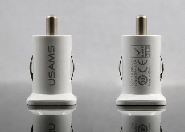 USAMS USB 3.1A Dual USB Ports mini Car Charging Power Adapter portable Universal for iPhone 6 5s HTC Samsung Galaxy S5 S4