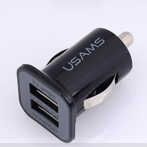 USAMS USB 3.1A Dual USB Ports mini Car Charging Power Adapter portable Universal for iPhone 6 5s HTC Samsung Galaxy S5 S4