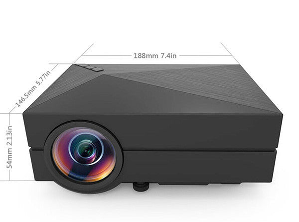 2015 GM60 Mini Projector LCD 1000LM 1920 x 1080 Resolution AV USB 2.0 HDMI VGA SD Home and outdoor theater cinema projector projector